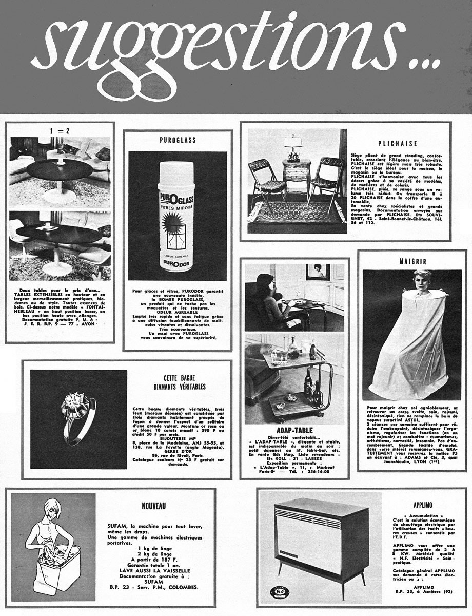Advert Suggestions 1969