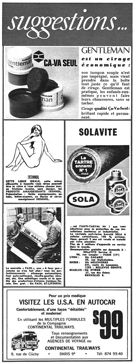 Advert Suggestions 1970