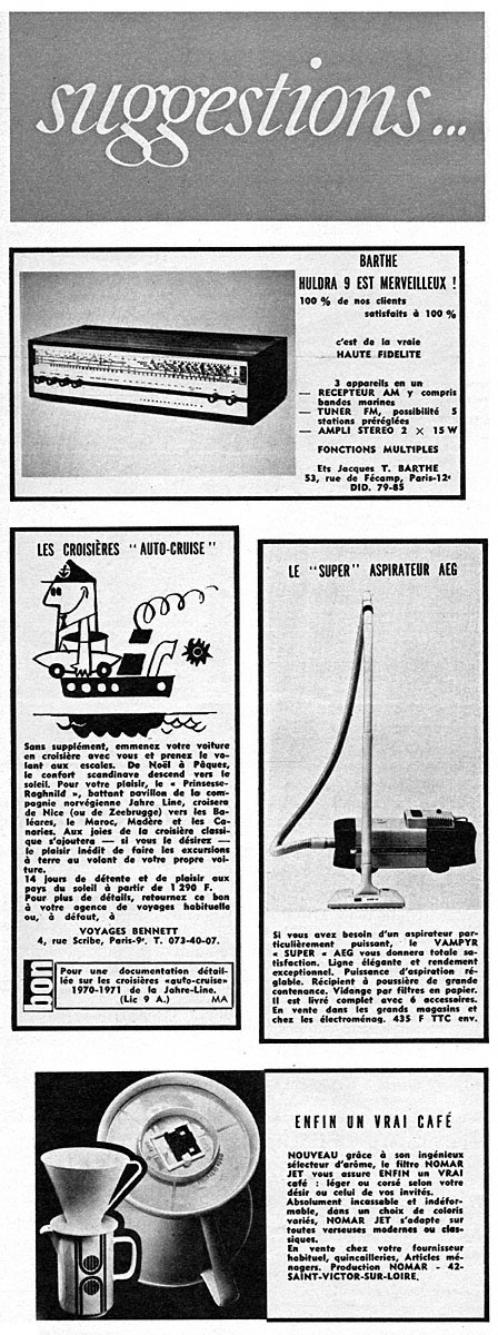 Advert Suggestions 1970