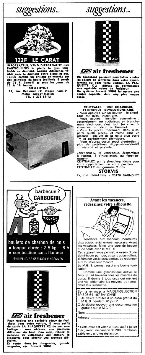Advert Suggestions 1975