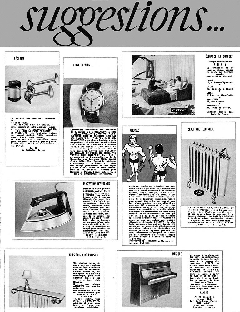 Advert Suggestions 1963