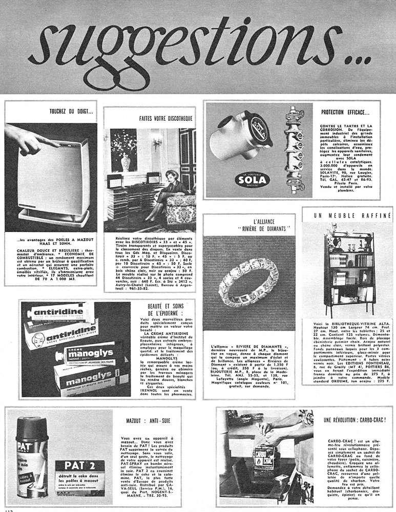 Advert Suggestions 1965