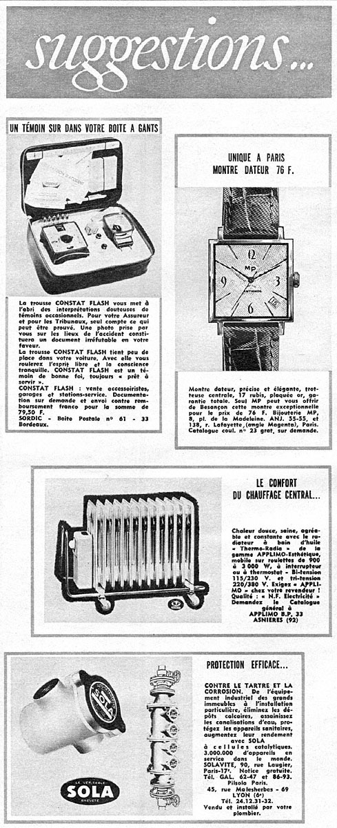 Advert Suggestions 1966