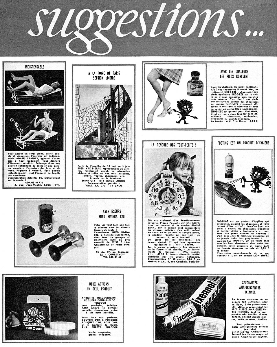Advert Suggestions 1968