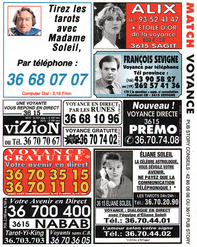 Advert Voyance 1994