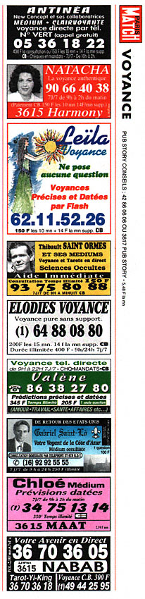 Advert Voyance 1995