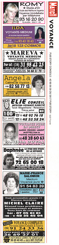 Advert Voyance 1995