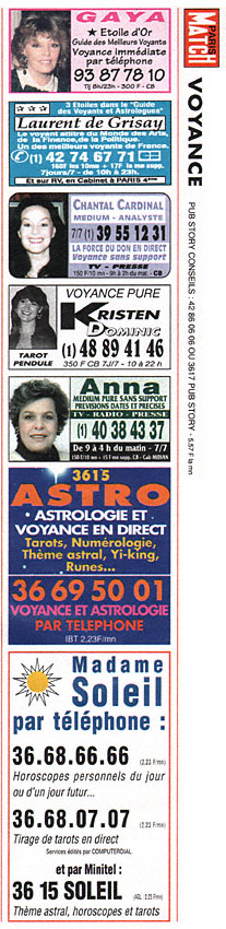 Advert Voyance 1996