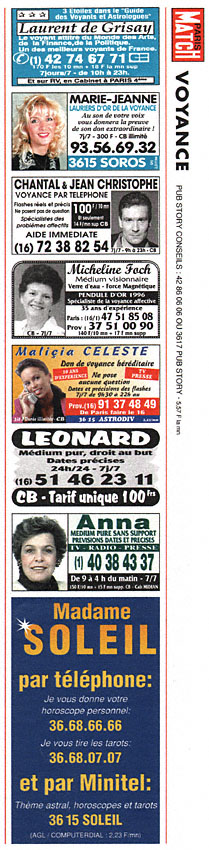 Advert Voyance 1996