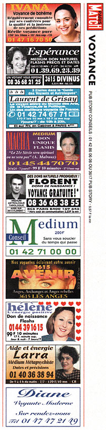 Advert Voyance 1997