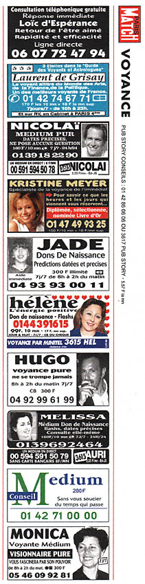 Advert Voyance 1997