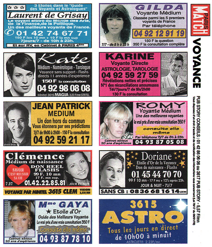 Advert Voyance 1998