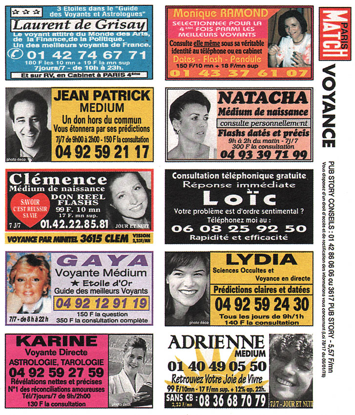 Advert Voyance 1998