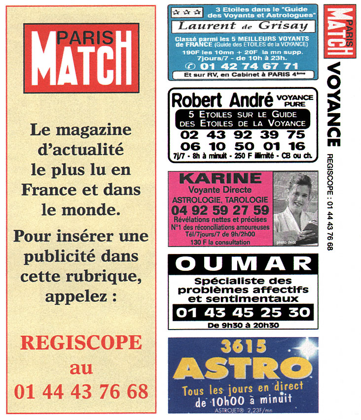 Advert Voyance 1999