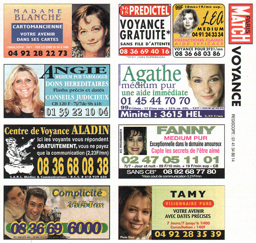 Advert Voyance 2000