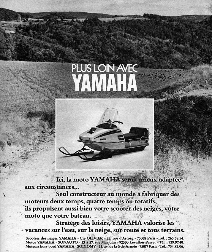 Advert Yamaha 1973