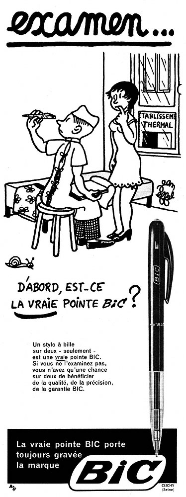 Advert Bic 1958