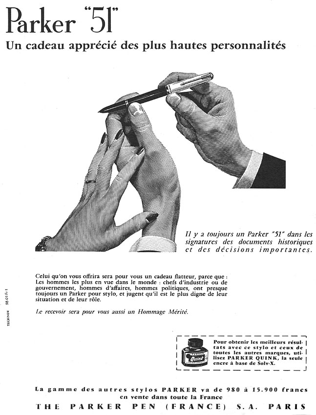 Advert Parker 1957