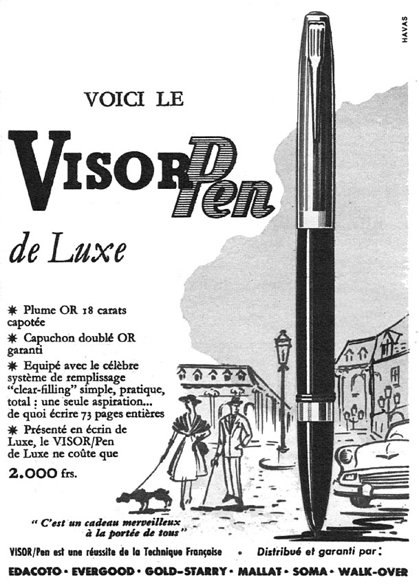 Advert Visor Pen 1956