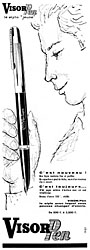 Advert Visor Pen 1959