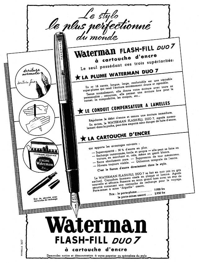 Advert Waterman 1951