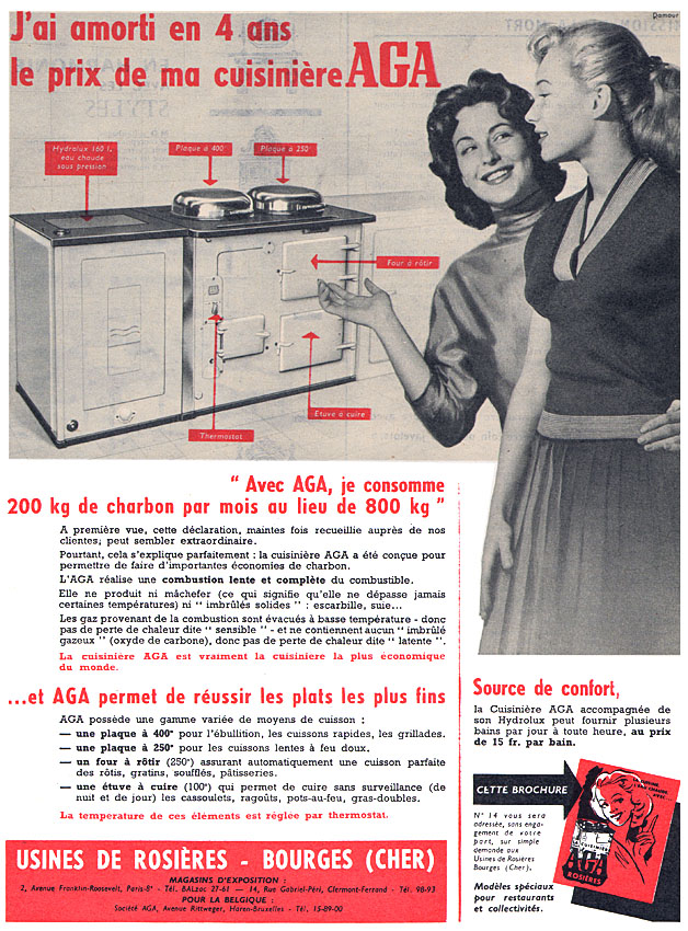 Advert Aga 1956