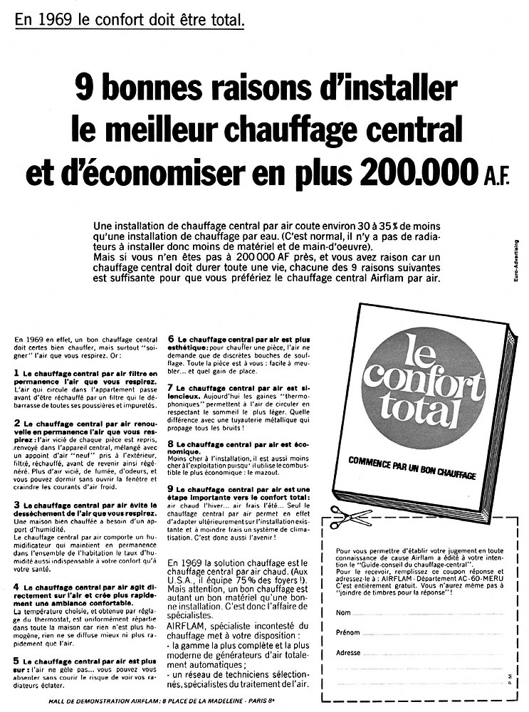 Advert Airflam 1969