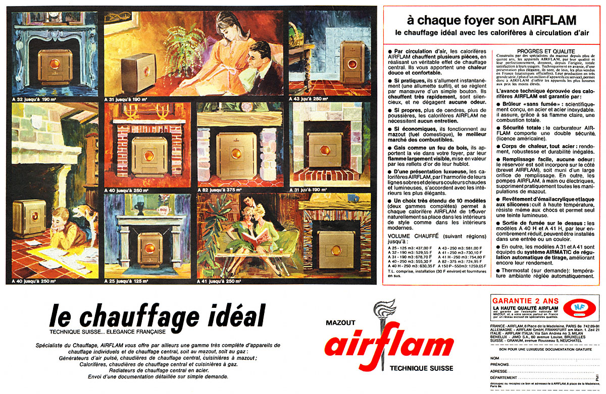 Advert Airflam 1965
