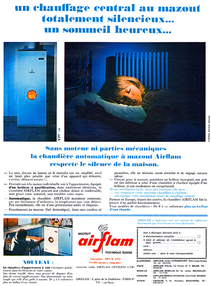 Advert Airflam 1967