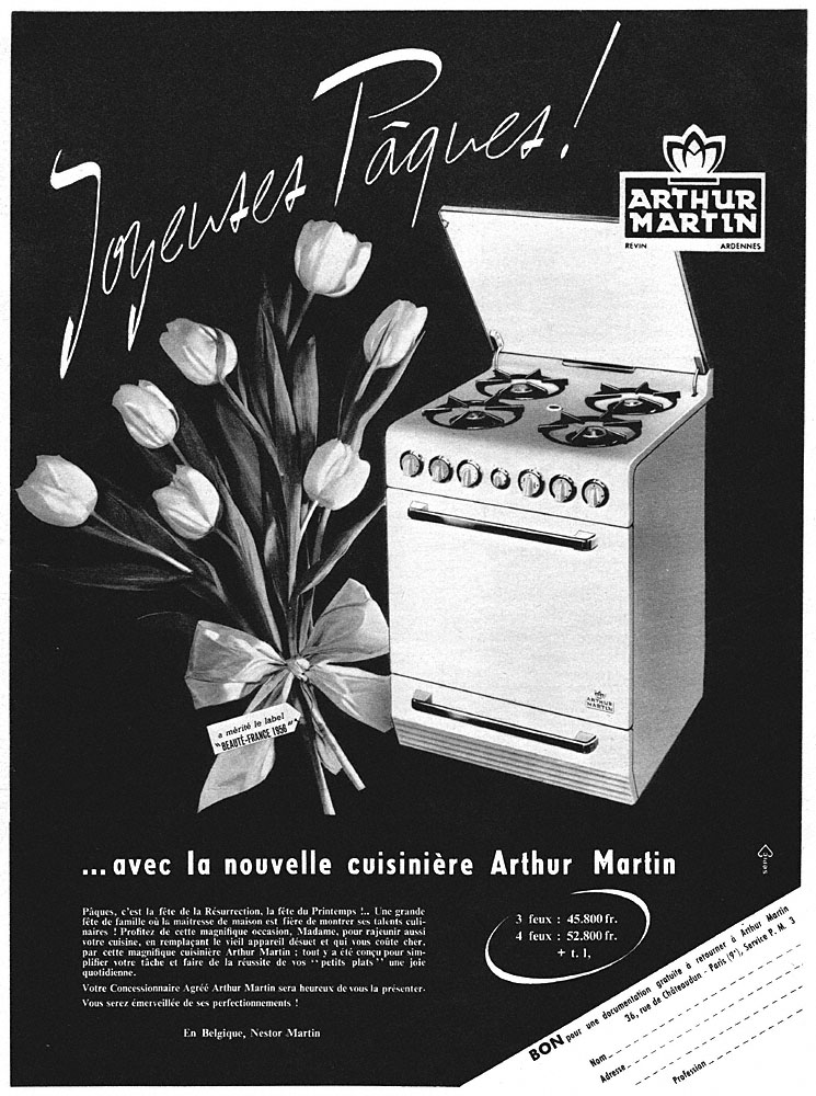 Advert Arthur Martin 1956