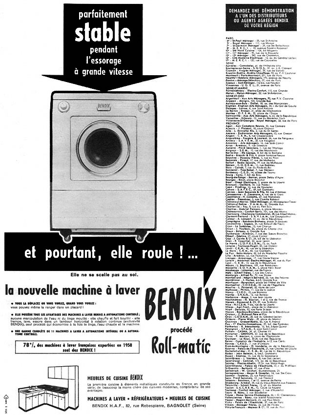 Advert Bendix 1959