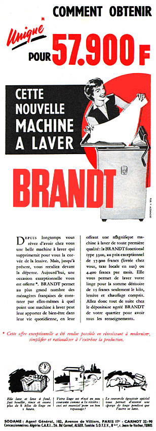 Advert Brandt 1956