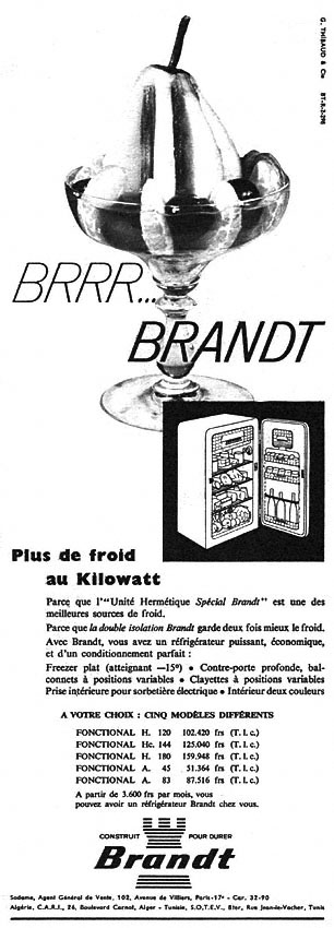 Advert Brandt 1957