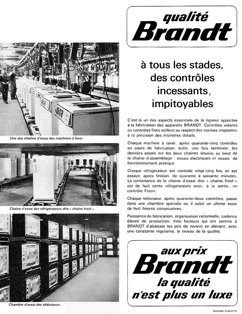 Advert Brandt 1966