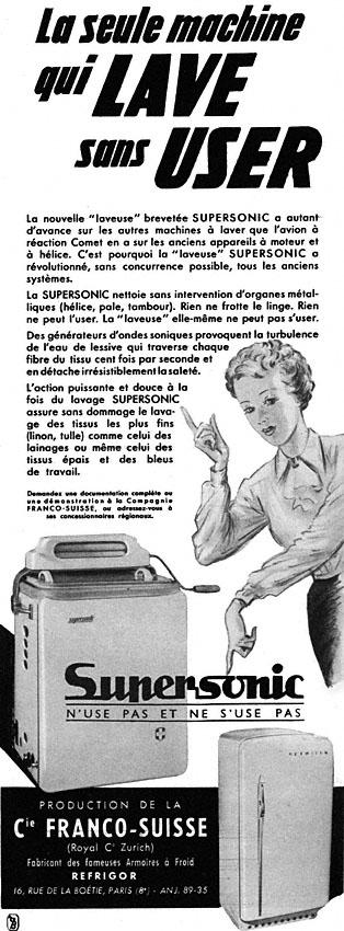 Advert Cie. Franco Suisse 1953