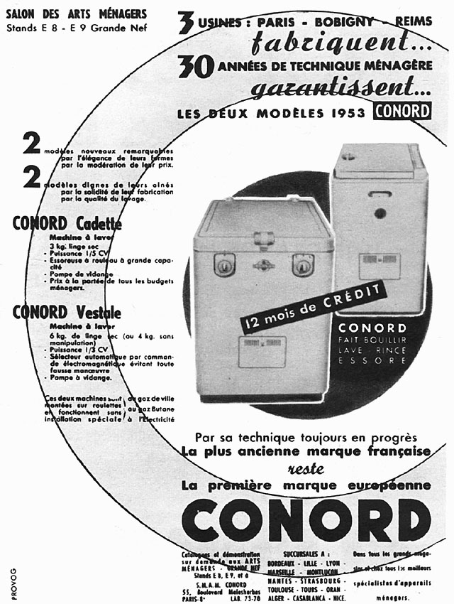 Advert Conord 1953