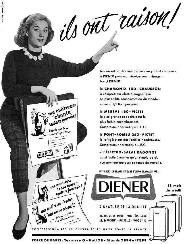 Advert Diener 1954