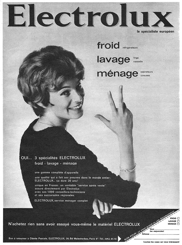 Advert Electrolux 1961