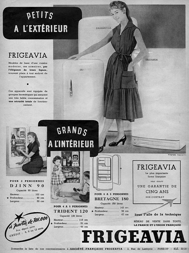Advert Frigeavia 1954