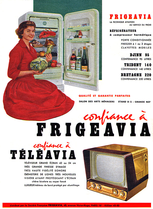 Advert Frigeavia 1957