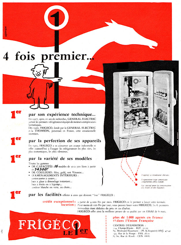 Advert Frigco 1955