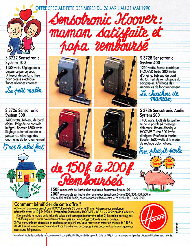 Advert Hoover 1990