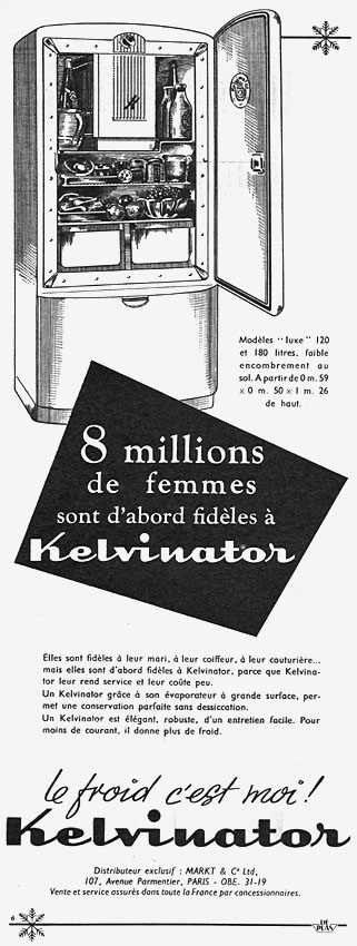 Advert Kelvinator 1951