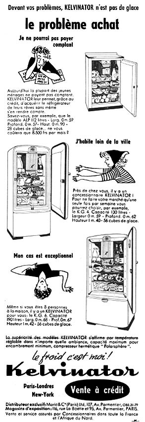 Advert Kelvinator 1954