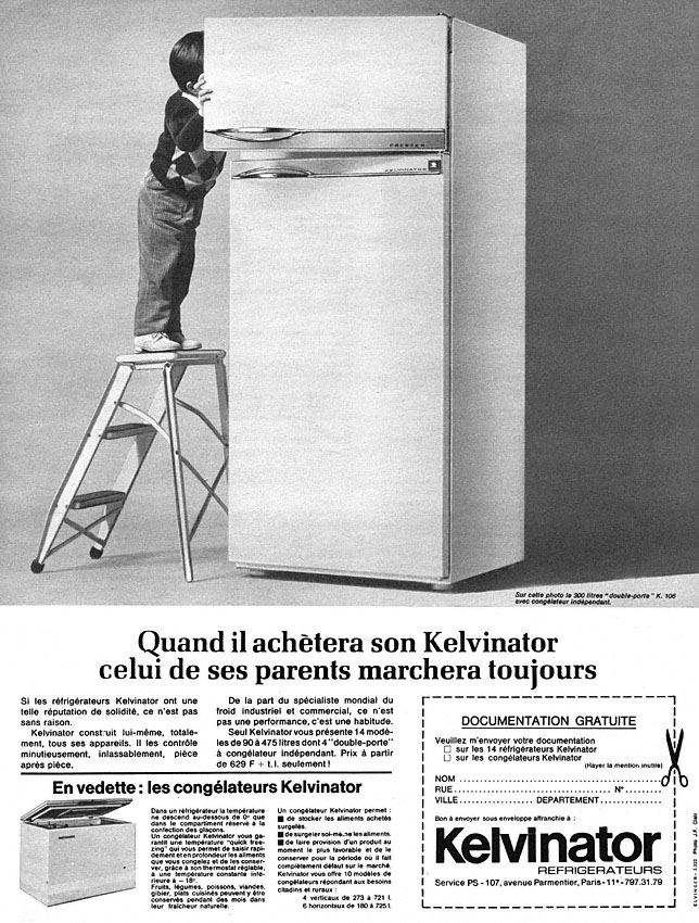 Advert Kelvinator 1965