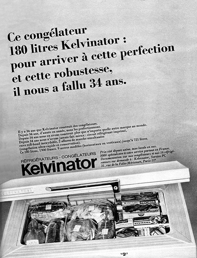 Advert Kelvinator 1966