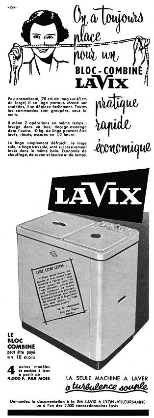 Advert Lavix 1955
