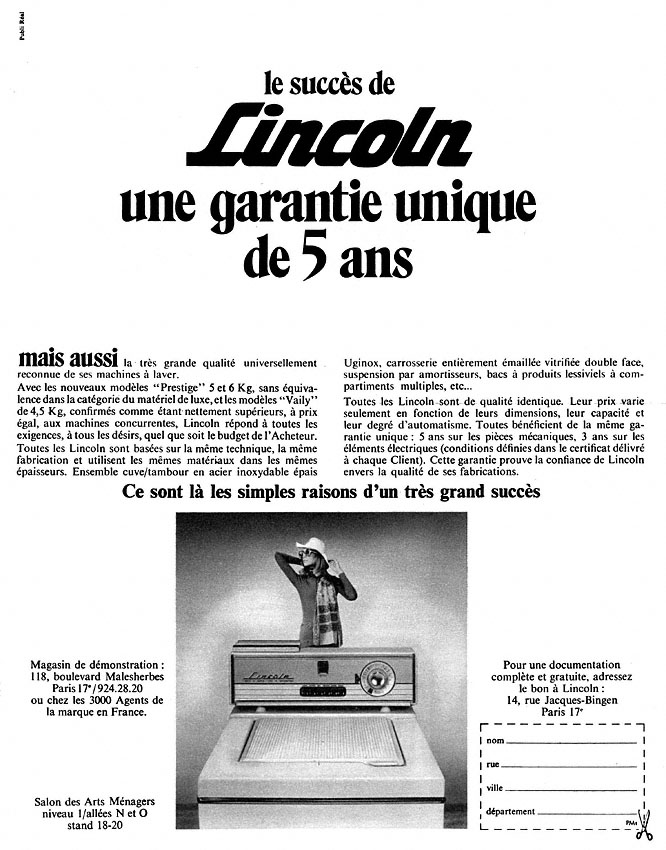 Advert Lincoln 1971