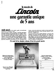 Advert Lincoln 1971