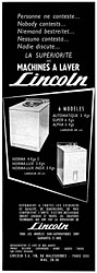 Advert Lincoln 1962